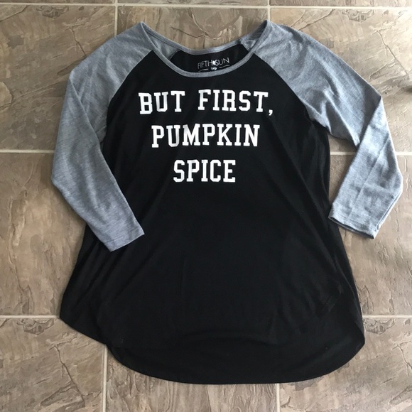 Fifth Sun Tops - Pumpkin Spice long sleeve t-shirt